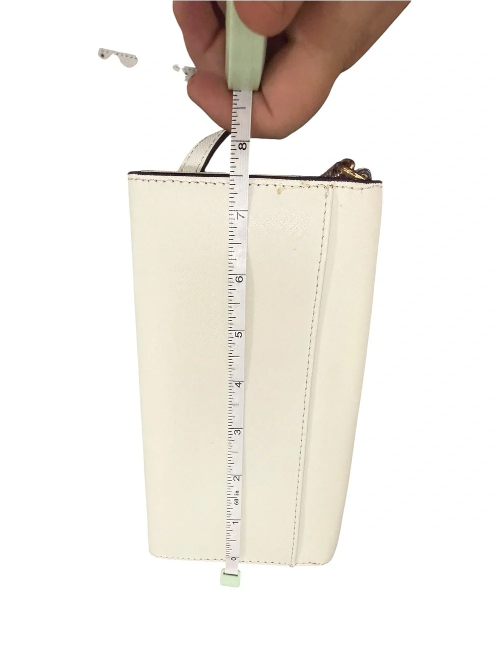 Michael Kors Ivory Crossbody Wallet with Gold Chain